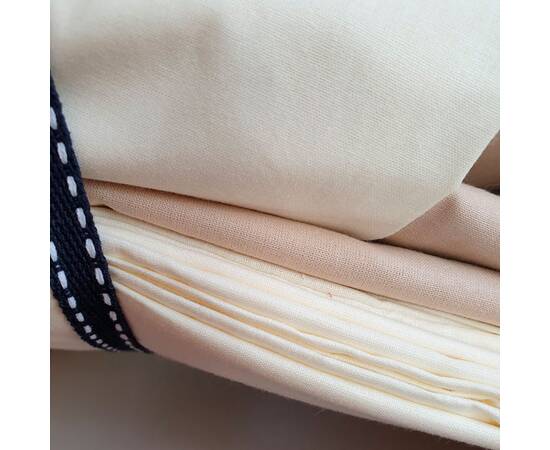 Постельное белье ранфорс Deluxe 200х220 Pure Series V1 Zeron (19844), Размер: двуспальный евро 200х220, Основной цвет: бежевый, изображение 3