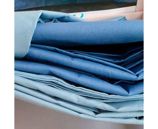 Постельное белье ранфорс Deluxe 200х220 Pure Series V4 Zeron (19849), Размер: двуспальный евро 200х220, Основной цвет: голубой, изображение 3