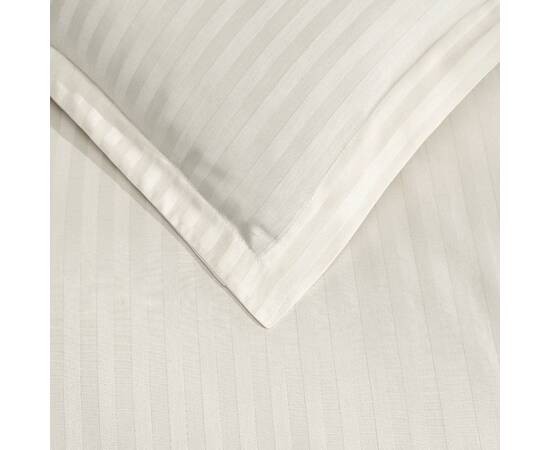 Постільна білизна Satin Strip сімейний KREM Zeron (19295), Розмір: сімейний 2шт(160x220), Основний колір: кремовий, зображення 3