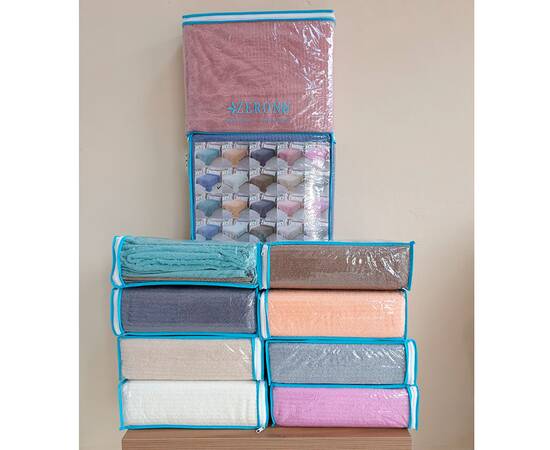 Махровая простынь 200х220 AVDAR Lacivert Zeron (19829), Цвет: синий, Тип: простыни, Размер: 200x220, изображение 3