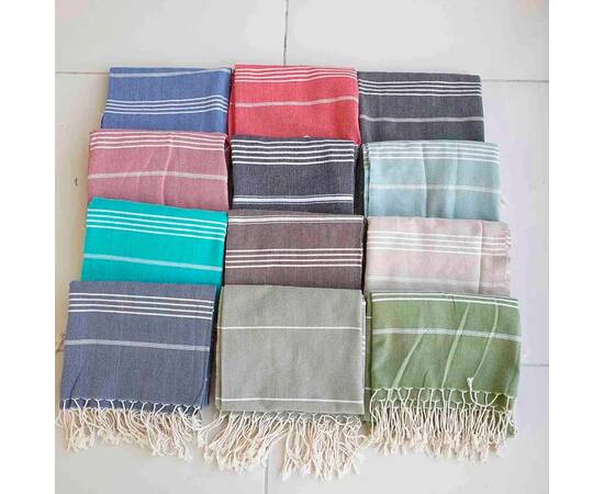 Пляжное полотенце Пештемаль хлопковое 100х180 Yesil Zeron (19776), Цвет: зеленый, Размер: 100x180, изображение 4