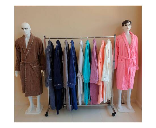 Халат жіночий велюр/махра бавовна Pembe М Zeron (19894), Колір: рожевий, Розмір: M, зображення 4