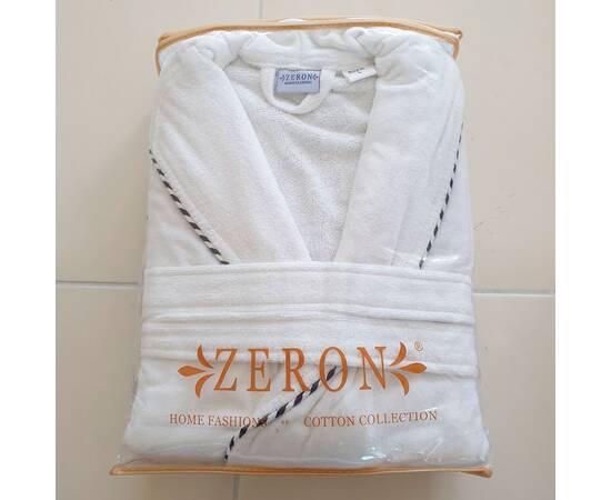 Халат женский велюр/махра хлопок Beyz S Zeron (19900), Цвет: белый, Размер: S, изображение 2