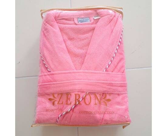 Халат женский велюр/махра хлопок Pembe S Zeron (19893), Цвет: розовый, Размер: S, изображение 2