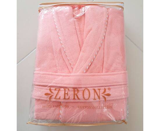 Халат женский велюр/махра хлопок Somun S Zeron (19898), Цвет: персиковый, Размер: S, изображение 2