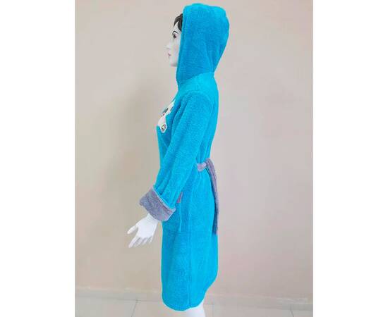 Халат махровый женский длинный c капюшоном на молнии Welsoft бирюзовый S Zeron (19320), Цвет: бирюзовый, Размер: S, изображение 2