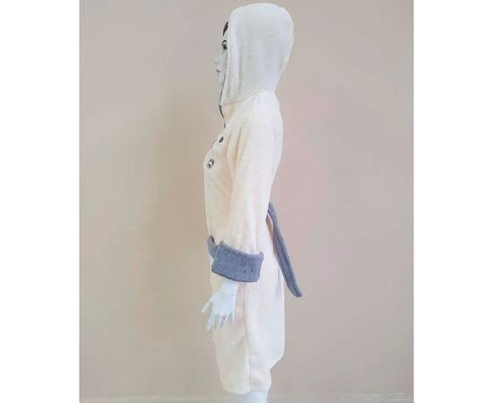 Халат махровий жіночий довгий з капюшоном на блискавці Welsoft кремовий S Zeron (19302), Колір: кремовий, Розмір: S, зображення 2