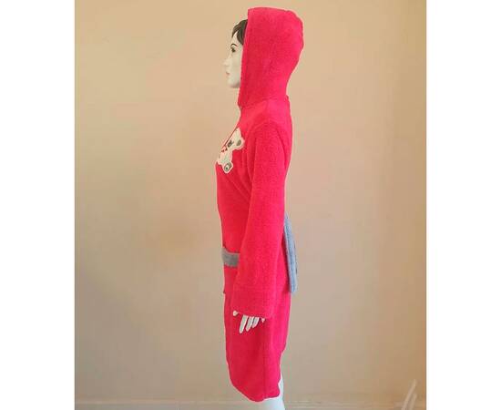 Халат махровий жіночий довгий з капюшоном на блискавці Welsoft Малиновий-M Zeron (19298), Колір: малиновий, Розмір: M, зображення 2