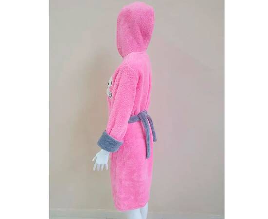 Халат махровий жіночий довгий з капюшоном на блискавці Welsoft рожевий XL Zeron (19338), Колір: рожевий, Розмір: XL, зображення 2