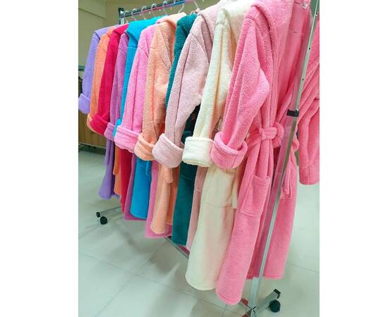 Халат махровий жіночий довгий з капюшоном Welsoft L Zeron (19293), Колір: зелений, Розмір: L, зображення 5