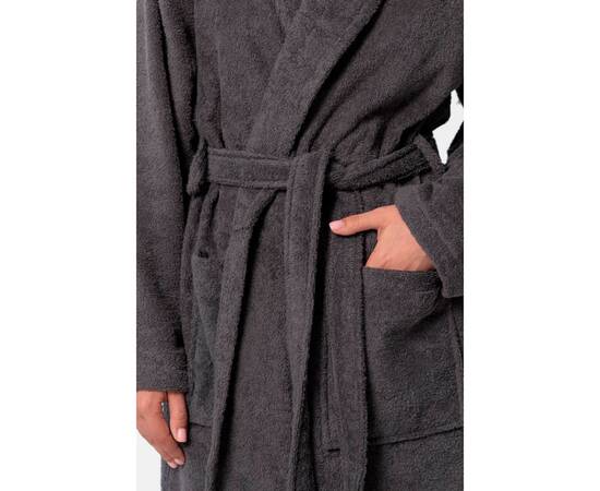 Халат махровый Lotus Home Basic Line antrasit L (svt-2000022323451), Цвет: антрацитовый, Размер: L, изображение 3