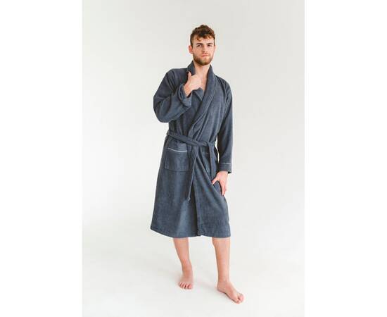 Халат махровий Lotus Home Nella antrasit S/M (svt-2000022289719), Колір: антрацитовий, Розмір: S/M, зображення 2