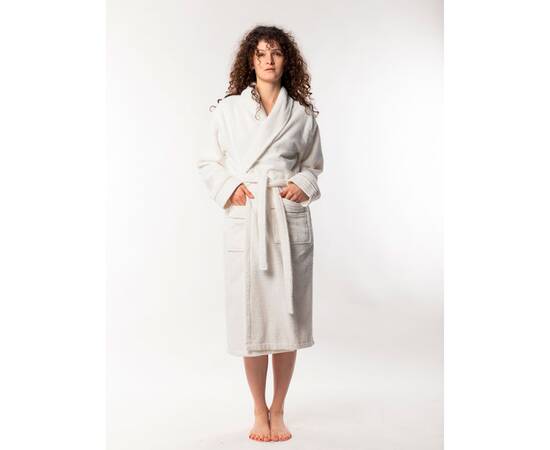 Халат махровий Lotus Home Nella ekru L/XL (svt-2000022289627), Колір: кремовий, Розмір: L/XL, зображення 2