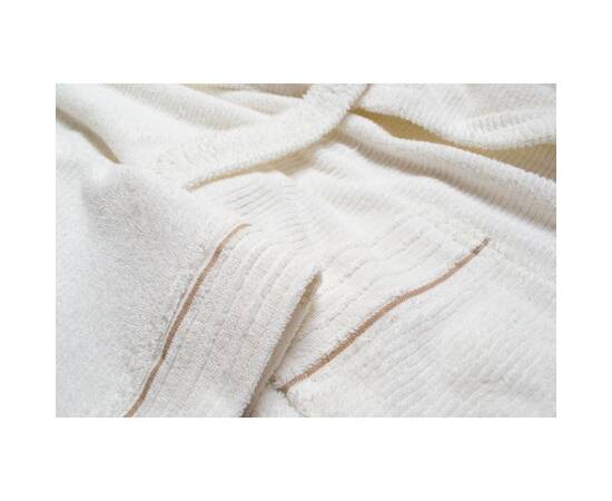 Халат махровий Lotus Home Nella ekru L/XL (svt-2000022289627), Колір: кремовий, Розмір: L/XL, зображення 4