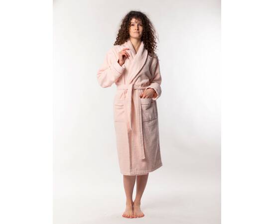 Халат махровий Lotus Home Nella somon L/XL (svt-2000022289603), Колір: персиковий, Розмір: L/XL, зображення 2