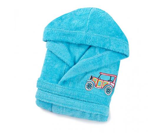 Халат детский Lotus Car 3-4 года бирюзовый (svt-2000022262385), Цвет: бирюзовый, Размер детский: 3-4 года, изображение 2