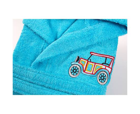 Халат детский Lotus Car 3-4 года бирюзовый (svt-2000022262385), Цвет: бирюзовый, Размер детский: 3-4 года, изображение 3