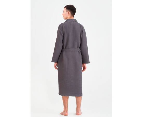 Халат Lotus Home Waffle antrasit XL (svt-2000022313100), Цвет: антрацитовый, Размер: XL, изображение 3