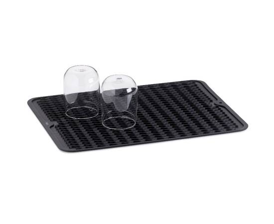 Коврик для сушки посуды KELA Rena, 40х30 см, силиконовый черный (11509), изображение 2