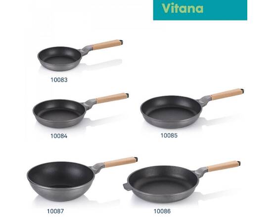 Вок KELA Vitana 30 см (10087), Колір: чорний, Тип: сковорода вок, Форма: кругла, Діаметр (см): 30, зображення 2