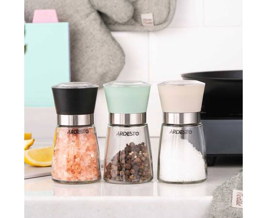 Млин для солі та перцю бежевий Gemini Ardesto (AR2101BG), зображення 4