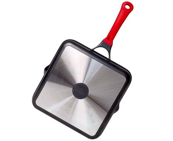 Сковорода-гриль Модерн 28х28 см БІОЛ (2814Р NEW), Цвет: черный, Тип: сковорода-гриль, Форма: квадратная, Диаметр (см): 28, изображение 2