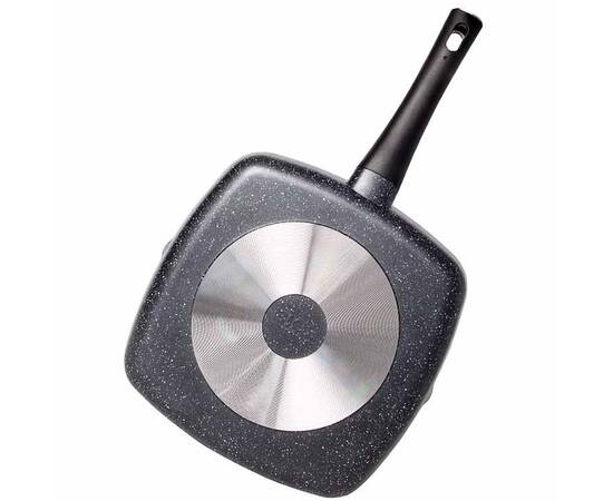 Сковорода-гриль Стейк Меню 28х28 см БІОЛ (28144Р NEW), Колір: сірий, Тип: сковорода гриль, Форма: квадратна, Діаметр (см): 28, зображення 2