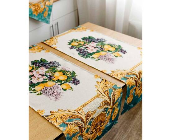 Доріжка 35x100 гобеленова Verna Прованс (030027), Тип: доріжки (раннери), Основний колір: жовтий, Форма скатертини: прямокутна, Розмір: 35x100, зображення 3