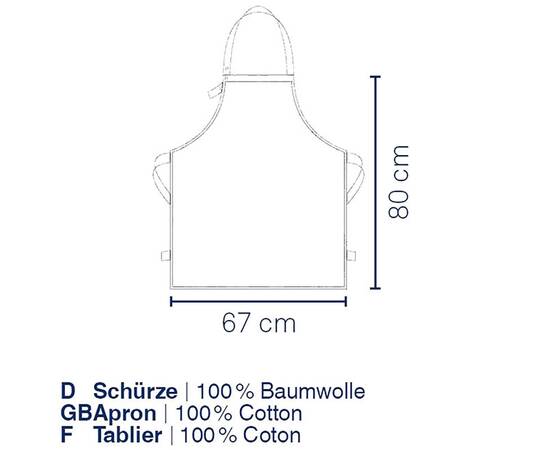 Фартух KELA Gianna чорно-білий This kitchen 80x67 см (12775), зображення 2