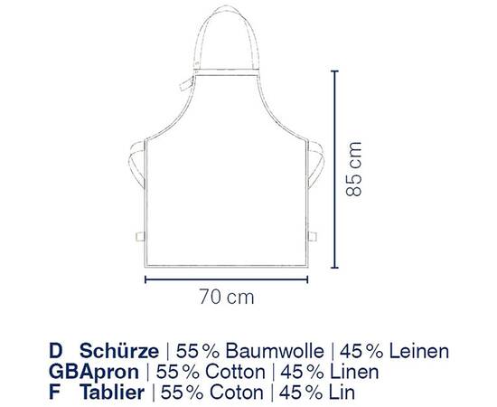 Фартух KELA Puro 85x70 см, бежевий (12810), зображення 2