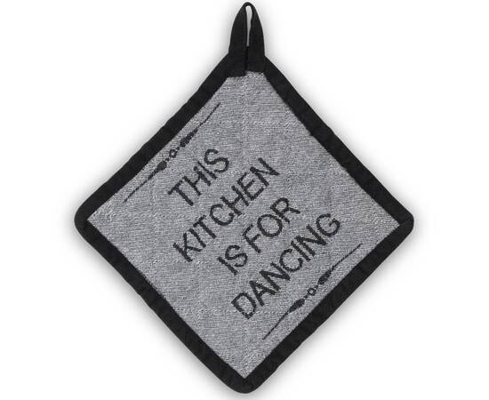 Прихватка KELA Gianna чорно-біла This kitchen 20x20 см (12779), зображення 2