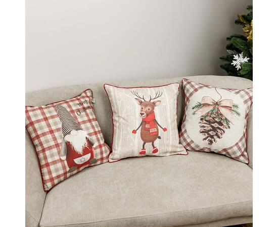 Наволочка декоративна 45х45 Гном в клітинку Прованс (031686), зображення 3