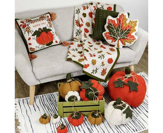 Наволочка 45х45 вязаная Happy Fall Гарбуз Прованс (029744), изображение 2