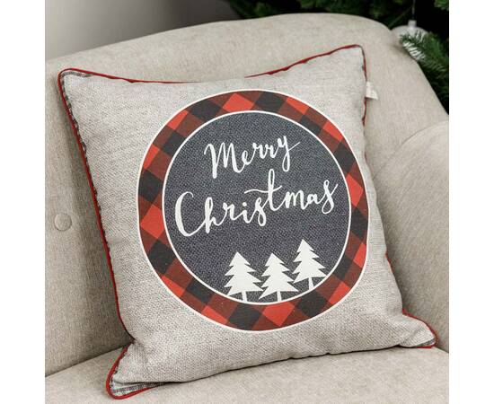 Наволочка декоративная 45х45 Mery Cristmas сіра Прованс (031692), изображение 2