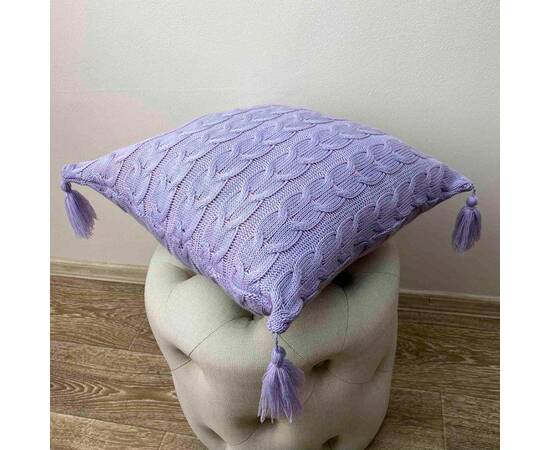 Наволочка 45х45 вязаная Глорія Лавандова Прованс (022014), Цвет: сиреневый, Тип: наволочки, Размер: 45x45, изображение 2