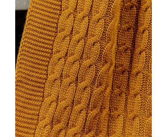 Плед 130х170 Happy Fall Kosa Охра Прованс (029758), Цвет: горчичный, Размер: 130x170, изображение 2