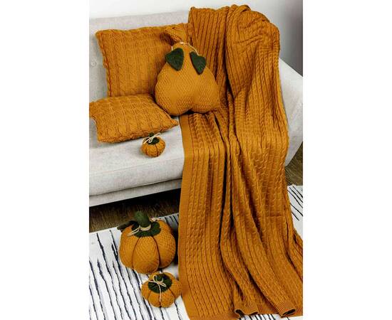 Плед 130х170 Happy Fall Kosa Охра Прованс (029758), Цвет: горчичный, Размер: 130x170, изображение 3