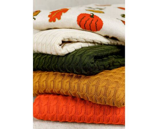 Плед 130х170 Happy Fall Kosa Помаранчевий Прованс (029759), Основний колір: помаранчевий, Розмір: 130x170, зображення 4