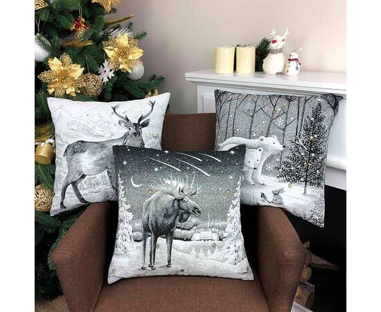 Подушка декоративна 45х45 Black Night Олень Прованс (024574), зображення 4