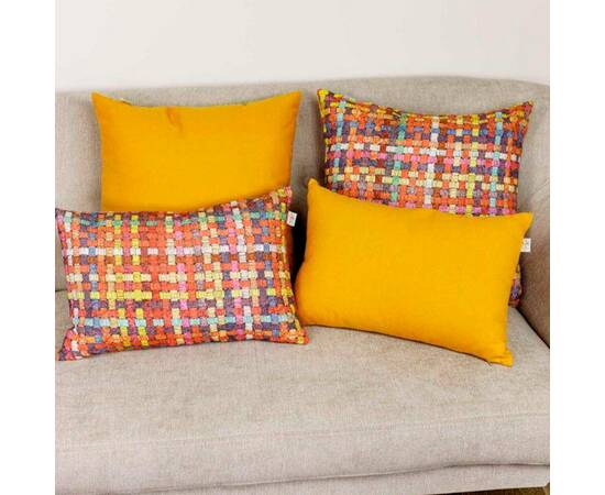 Подушка декоративна 45х45 MixPrint 505 рогожка Прованс (029868), Колір: помаранчевий, Розмір: 45x45, зображення 3