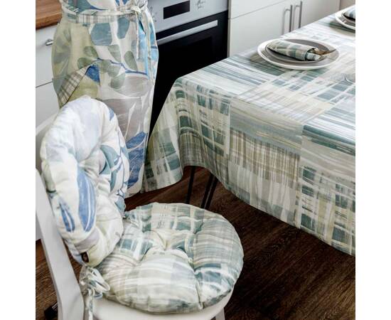 Подушка на стілець кругла D-40 Клітина Прованс (30956), Колір: бежевий, Розмір: Ø 40, зображення 3