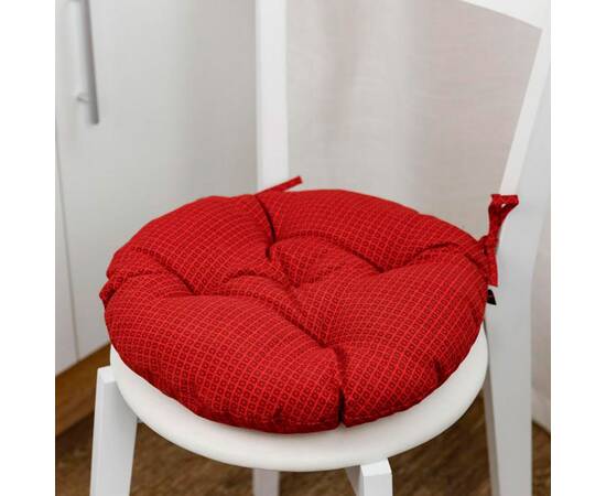 Подушка на стілець кругла Merry Christmas червона D-40 Прованс (031490), Колір: червоний, Розмір: Ø 40, зображення 2