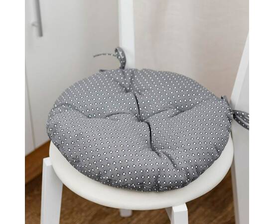 Подушка на стілець кругла Merry Christmas сіра D-40 Прованс (031488), Колір: сірий, Розмір: Ø 40, зображення 2