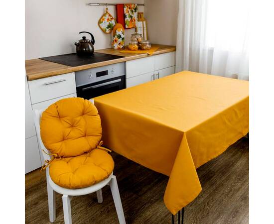 Подушка на стілець кругла Охра D-40 Прованс (030736), Колір: помаранчевий, Розмір: Ø 40, зображення 2