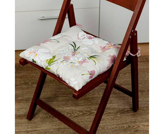 Подушка на стілець 40х40 Орхідея Прованс (30942), Колір: рожевий, Розмір: 40x40, зображення 2