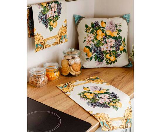 Серветка 30x50 гобеленова Verna Прованс (030029), Тип: серветки, Основний колір: жовтий, Форма скатертини: прямокутна, Розмір: 30x50, зображення 2