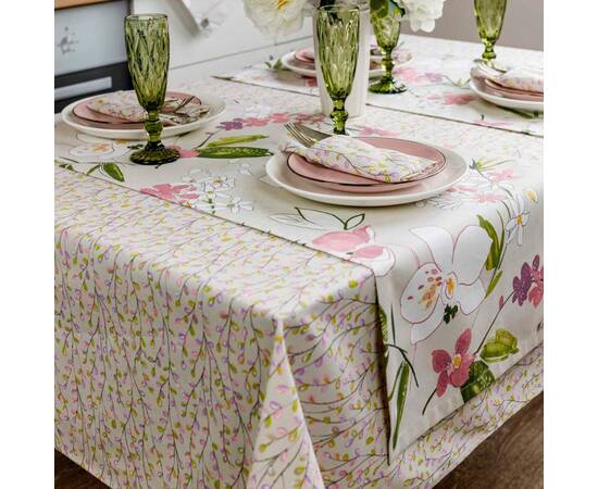 Скатерть 136х220 Гілочки Прованс (030906), Тип: скатерти, Цвет: салатовый, Форма скатерти: прямоугольная, Размер: 136x220, изображение 3