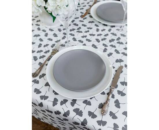 Скатерть 133х133 MACAO гінкго сірий Прованс (029486), Тип: скатерти, Цвет: серый, Форма скатерти: квадратная, Размер: 133x133, изображение 2