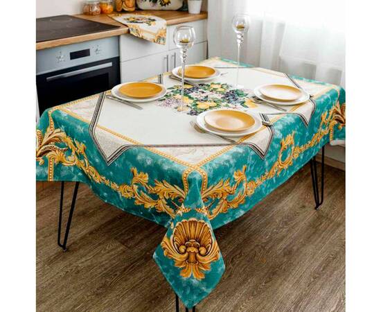 Скатертина 135х240 гобеленова Verna Прованс (030017), Тип: скатертини, Основний колір: жовтий, Форма скатертини: прямокутна, Розмір: 135x240, зображення 2