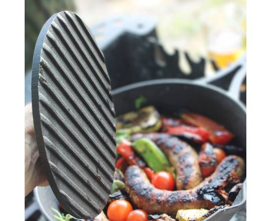 Притиск чугунный гриль 205 мм с ручкой Brizoll (A24PR), изображение 4